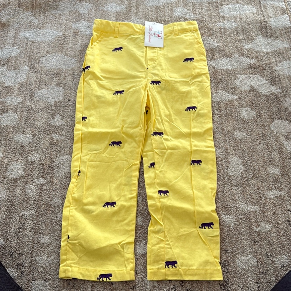 LSU new with tags pants, little Louanne tiger emb pants